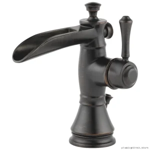 Cassidy Modern Venetian Bronze Single Hole Bathroom Faucet with Channel Spout