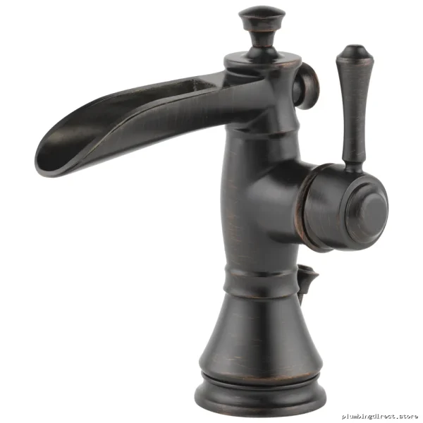 Cassidy Modern Venetian Bronze Single Hole Bathroom Faucet with Channel Spout