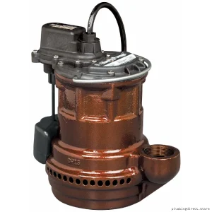 Cast Iron Sump Pump with Auto Shut-off & Long Cord - ¼ HP