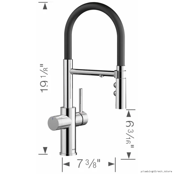 Catris Semi-Pro Kitchen Faucet with Flexo Filter - Chrome 442990 Blanco Finish - Image 2