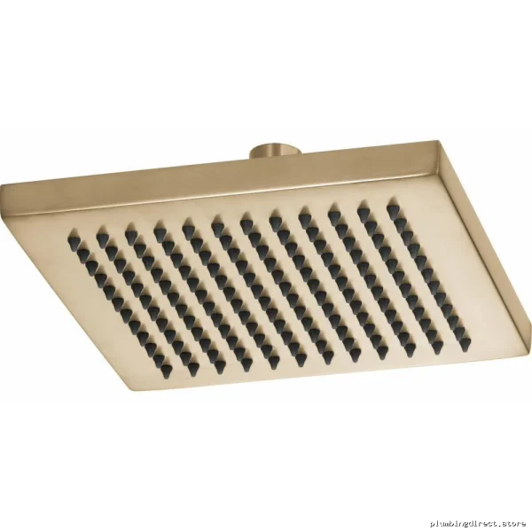Luxe Gold Square Ceiling-Mount Rainfall Showerhead | Brizo - Image 2