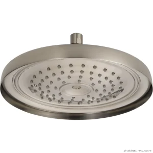Traditional Ceiling-Mount Rainfall Shower Head - Luxe Nickel Finish Brizo