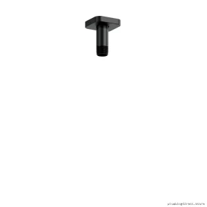 Ceiling Mounted Shower Arm with Square Escutcheon Design - Black Finish Set of 3