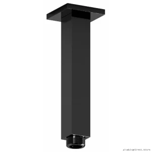 Ceiling-Mounted Shower Arm with Square Escutcheon - 6 Inches Black Finish (548BK) RIOBEL