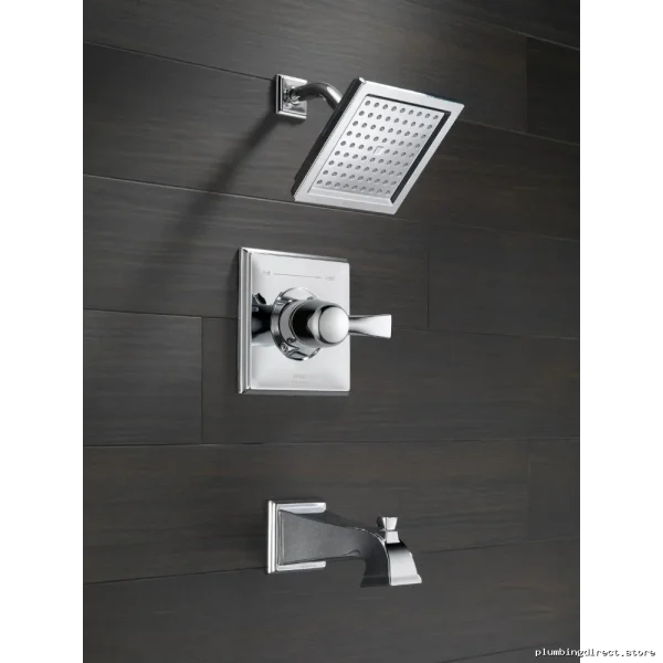 Champagne Bronze Dryden Monitor 14 Series Modern Tub & Shower Trim Set - T14451-CZ-WE Delta - Image 3