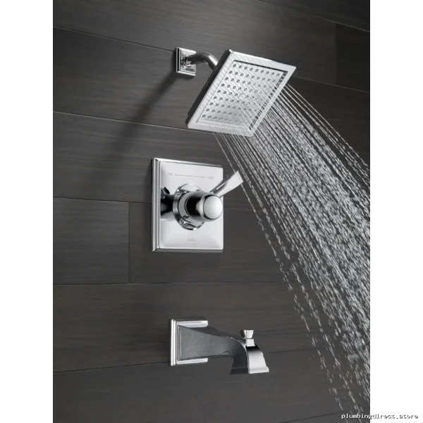 Champagne Bronze Dryden Monitor 14 Series Modern Tub & Shower Trim Set - T14451-CZ-WE Delta