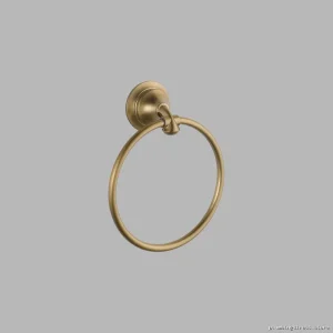 Champagne Bronze Modern Towel Ring for Bathrooms - Delta CZ79446
