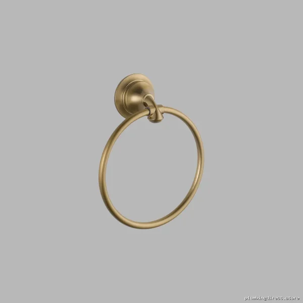 Champagne Bronze Modern Towel Ring for Bathrooms - Delta CZ79446