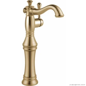 Champagne Bronze Modern Vessel Sink Faucet by Cassidy – Model #Delta