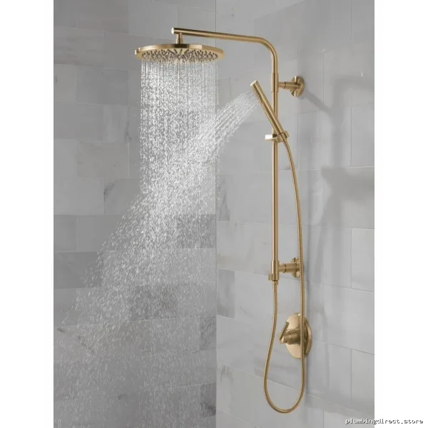 Champagne Bronze Round Shower Column with Lumicoate Finish Δ | Model Δ