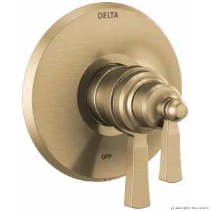 Champagne Bronze Valve Trim for Delta Systems - Dorval TempAssure 17T Series