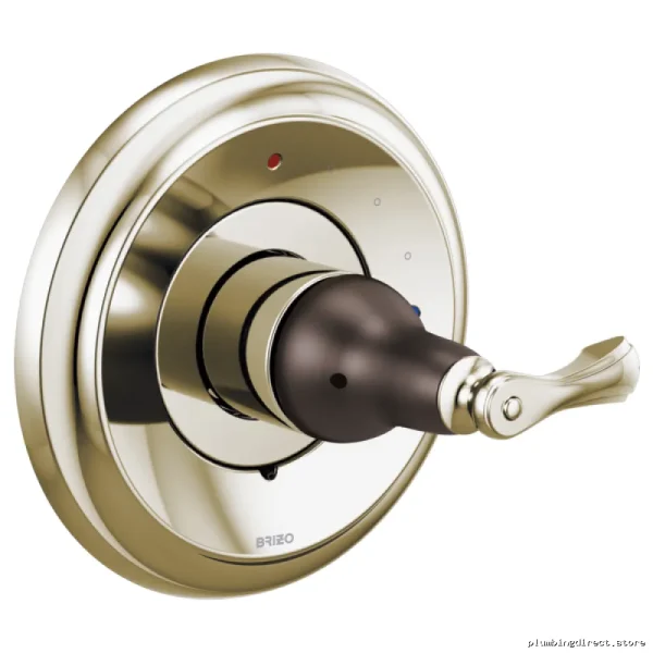 Charlotte Water Pressure Balance Valve Trim - Durable Cocoa Bronze & Polished Nickel T60P085-PNCO Brizo
