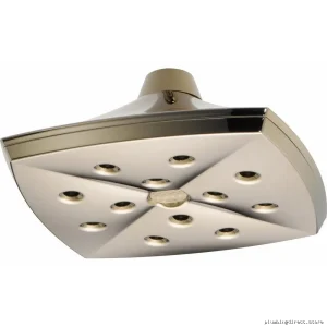 Charlotte Ceiling Mount Raincan Shower Head | H2OKinetic Tech 2.5 GPM | Polished Nickel Model 81385