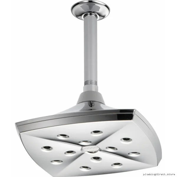 Charlotte Raincan Ceiling Mount Shower Head | H2OKinetic 2.5 GPM Chrome Finish Shower