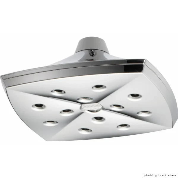 Charlotte Raincan Ceiling Mount Shower Head | H2OKinetic 2.5 GPM Chrome Finish Shower - Image 2