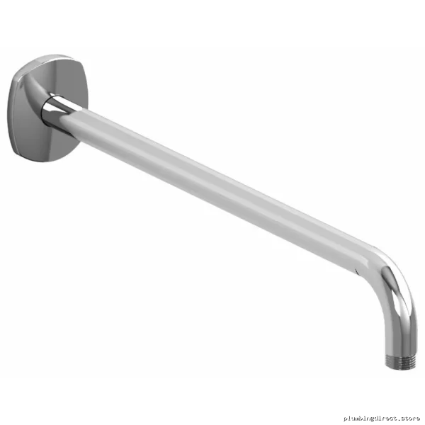 RIOBEL Chrome 16-Inch Wall-Mount Shower Arm with Elegant Oval Plate