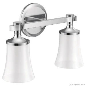Chrome 2-Globe Wall Sconce - Moen Flara YB0362CH