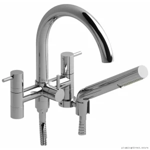 Chrome 2-Hole Bath Filler Without Risers | RIOBEL CS06C