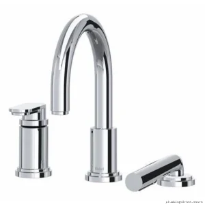 Chrome 3-Hole Deck Mount Tub Filler Trim for Bathtub Faucets - Arca TAA16C RIOBEL