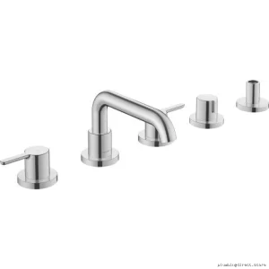 5-Hole Decorative Roman Tub Edge - Chrome Duravit C15270000U10