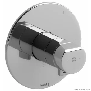 Chrome 5-in-1 Thermostatic Shower Trim with Easy Temp Control - RIOBEL TPB45C