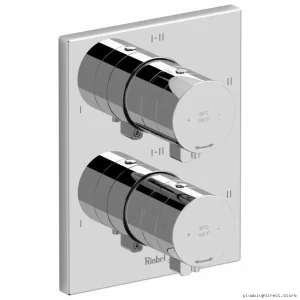 Chrome Thermostatic Valve Trim - 6-Function Paradox TPXTQ46C RIOBEL