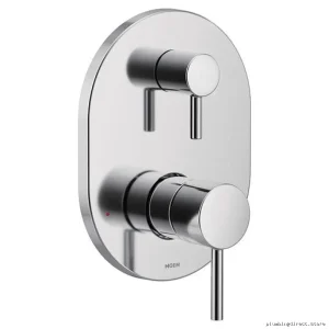 Chrome Align M-Core 3 Series Valve Trim with Integrated Diverter - UTCTMoen
