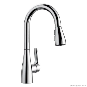 Chrome Bar Faucet with Pulldown Spray - Blanco 442209 Model for Professional Kitchen