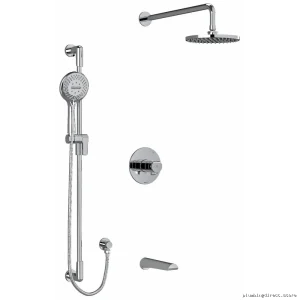 Bathroom Upgrade - Tub/Showers Faucet Trim Kit w/ Ceiling Arm | Chrome | RIOBEL-TKIT