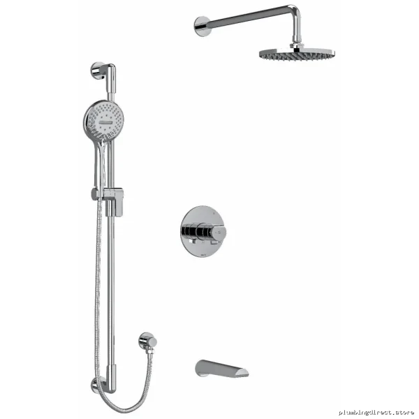 Bathroom Upgrade - Tub/Showers Faucet Trim Kit w/ Ceiling Arm | Chrome | RIOBEL-TKIT