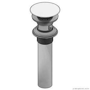 Chrome Bathroom Sink Drain with Round Cap & Overflow - Kalia