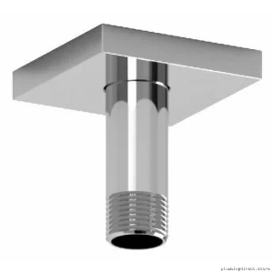 Stylish Chrome Finish Ceiling-Mounted Shower Arm w/Square Escutheo