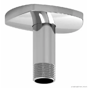 Chrome Ceiling Shower Arm with Oval Cover 3-Position Adjustable Mount