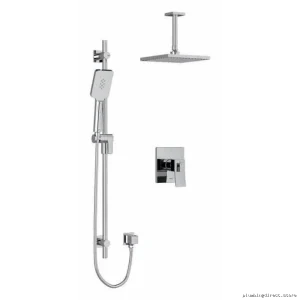 Chrome Ceiling Shower Faucet Trim with Adjustable Arm - RIOBEL