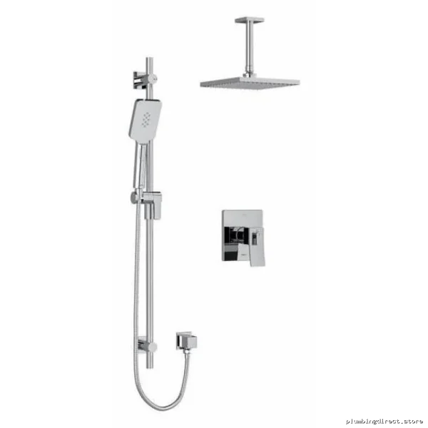 Chrome Ceiling Shower Faucet Trim with Adjustable Arm - RIOBEL