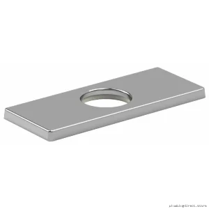 Chrome Center Rectangular Deck Plate 5604C for Trucks/SUVs - RIOBEL