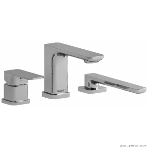 Chrome Deck-Mount 3-Hole Tub Faucet with Hand Shower TEQ10C