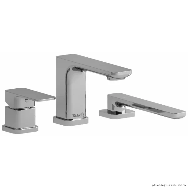 Chrome Deck-Mount 3-Hole Tub Faucet with Hand Shower TEQ10C
