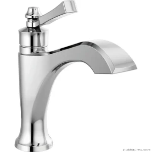 Chrome Dorval Single-Hole Bathroom Faucet with Lever Handle & Pop-Up Drain - 556-MPU-DST Delta