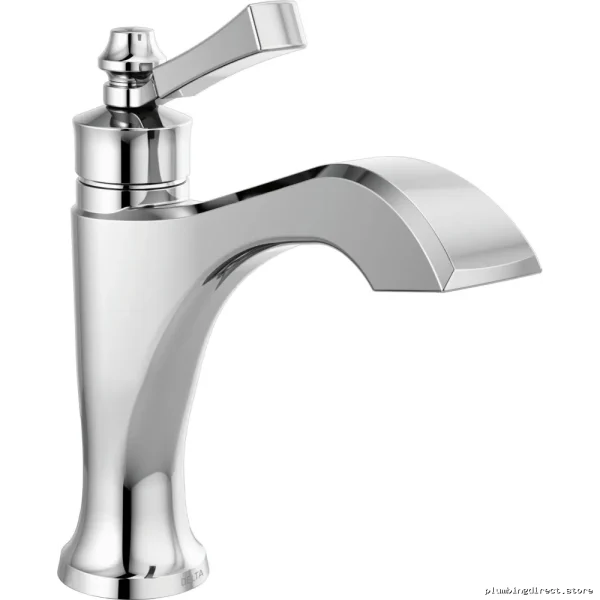 Chrome Dorval Single-Hole Bathroom Faucet with Lever Handle & Pop-Up Drain - 556-MPU-DST Delta