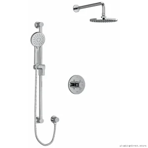 Chrome Ceiling Mount Shower Faucet Trim Kit with Edge Design TKIT323EDTM