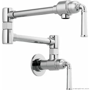 Chrome Wall-Mounted Pot Filler – Ergonomic Kitchen Faucet Accessory #