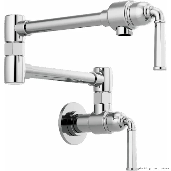 Chrome Wall-Mounted Pot Filler – Ergonomic Kitchen Faucet Accessory #