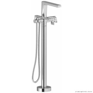 Chrome Lever Handle Floor Mount Tub Faucet Trim - RIOBEL TOD39C
