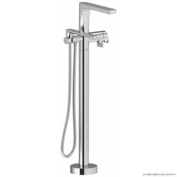 Chrome Lever Handle Floor Mount Tub Faucet Trim - RIOBEL TOD39C