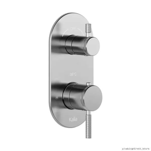 Chrome Kalia Round Shower Diverter Trim - 2-Way or 3-Way Valve
