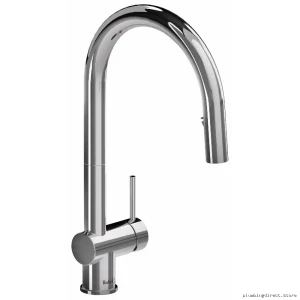 Chrome Kitchen Faucet with Pull-Down Spray - RIOBEL AZ201C Azure