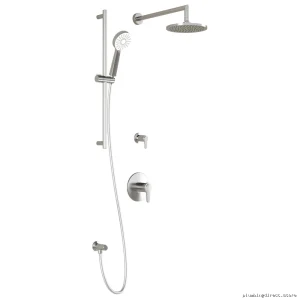 Chrome Kontour T2 Thermostatic Wall Mount Shower