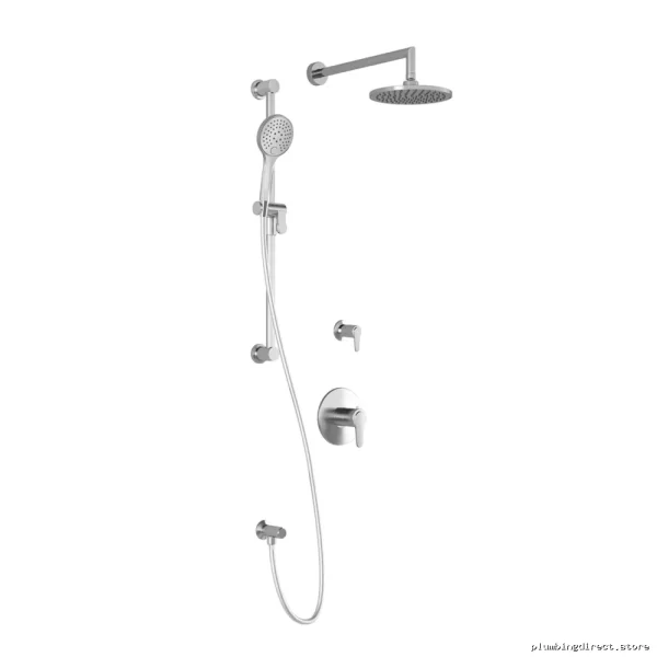 Chrome Kontour T2 Thermostatic Wall Arm Shower System