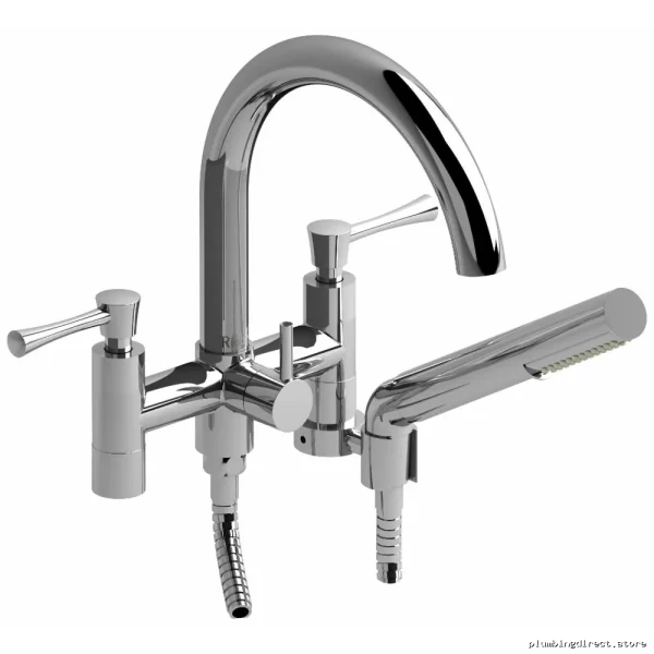 Chrome Lever Handle 2-Hole Tub Filler (No Risers) - RIOBEL ED06LC